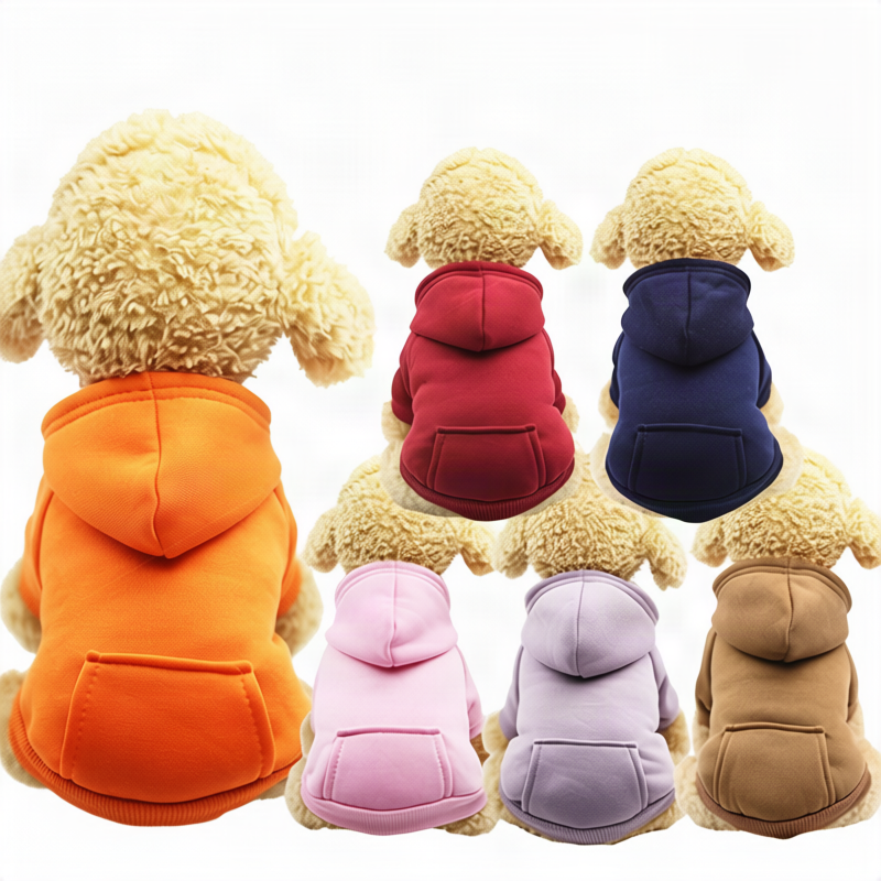 Hundemantel aus Sweatshirt-Stoff mit Taschen