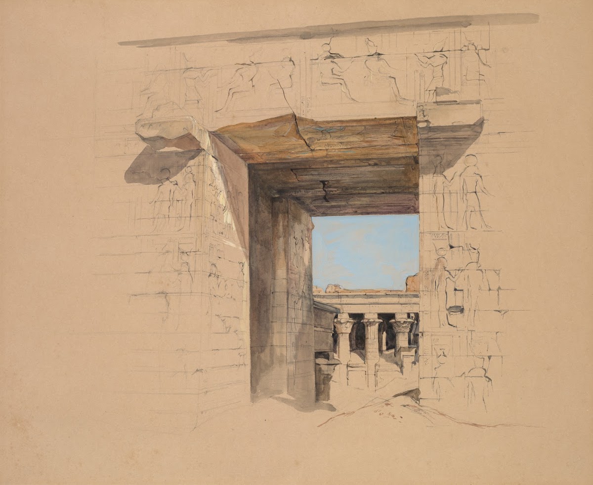 The Temple of Edfu The Door of the Pylon 1850