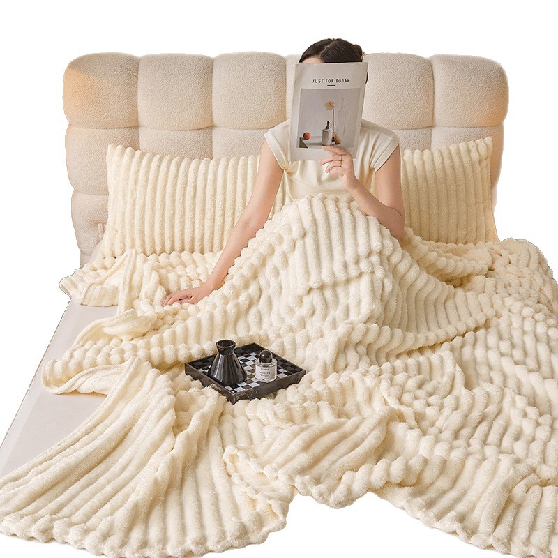 Fleece-Wolldecke, 800–1000 g, vier Jahreszeiten