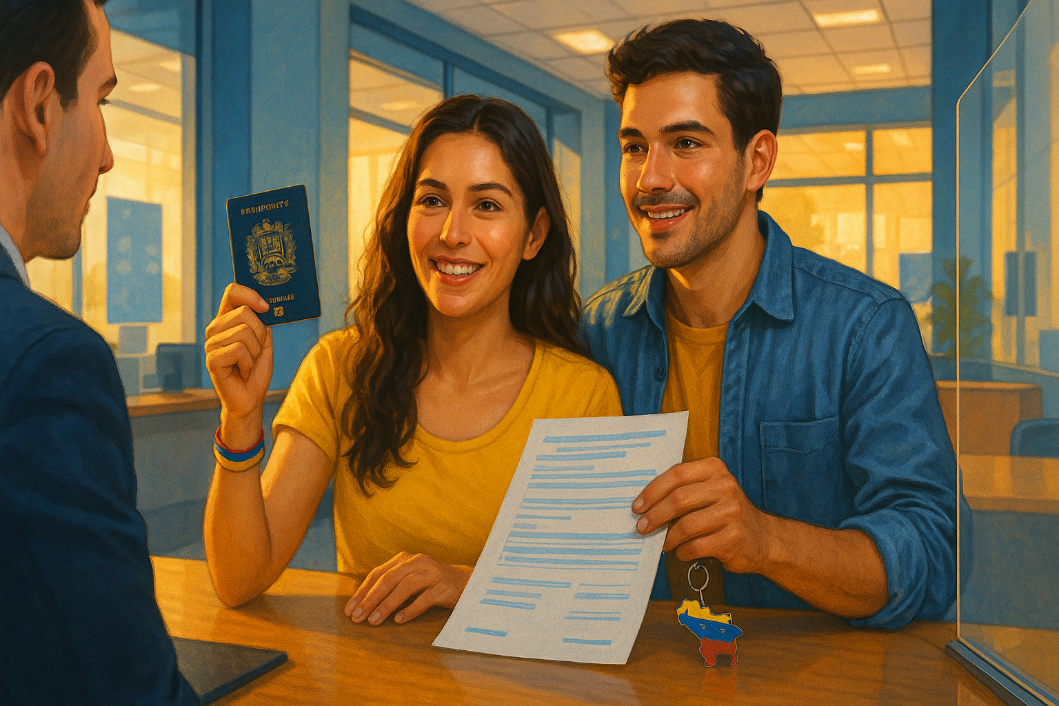 venezolanos en España abriendo cuenta bancaria con documentos y empadronamiento