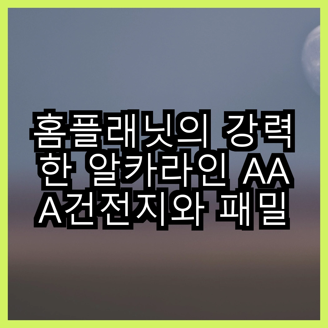 홈플래닛의 강력한 알카라인 AAA건전지와 패밀리팩 AA + AAA, 어떤 선택이 더 유용할까? 썸네일