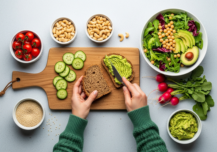 Healthy Avocado Toast Preparation