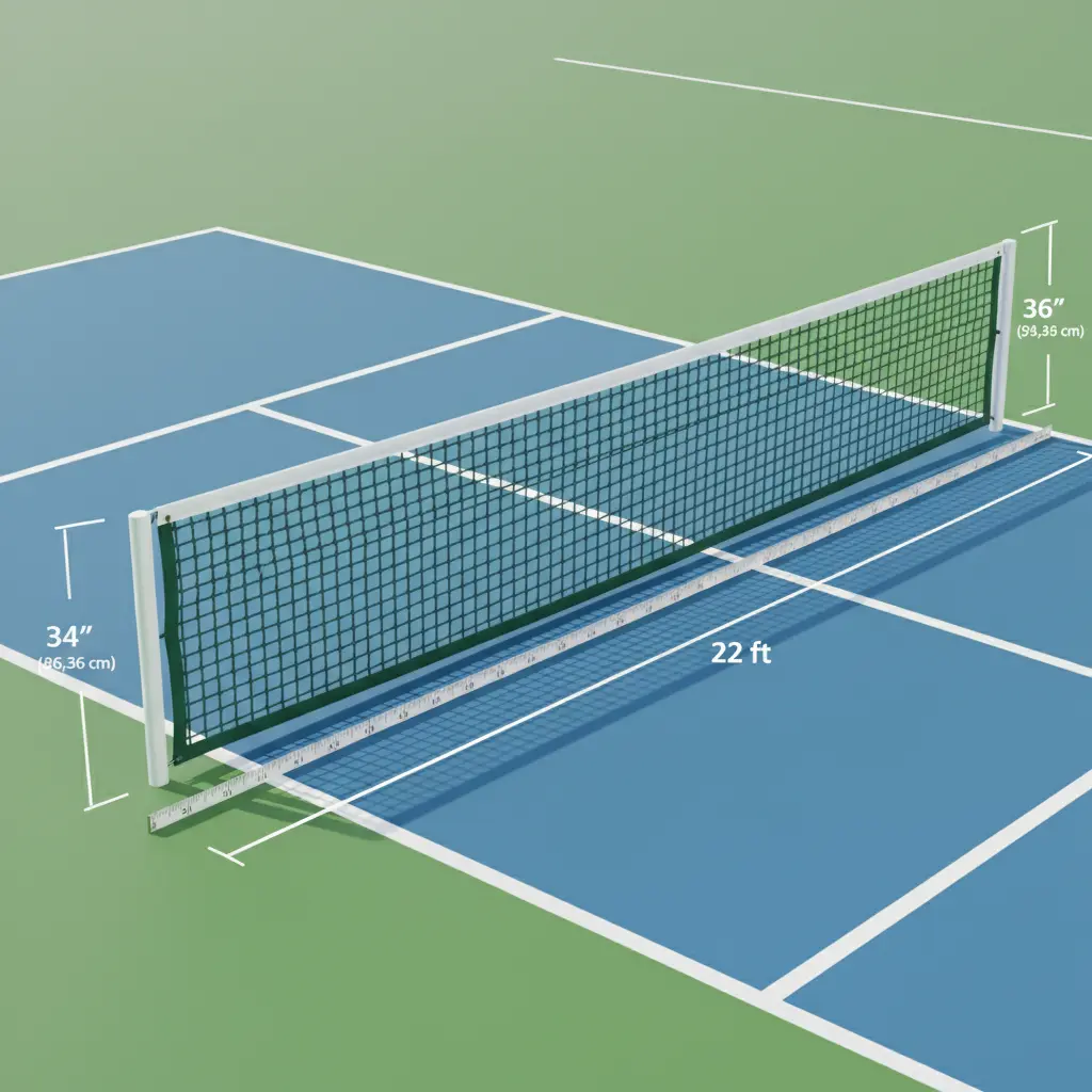 Berapa panjang dan tinggi net pickleball resmi