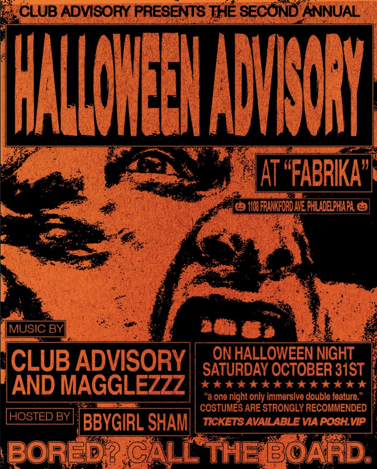 Flyer for Halloween Advisory