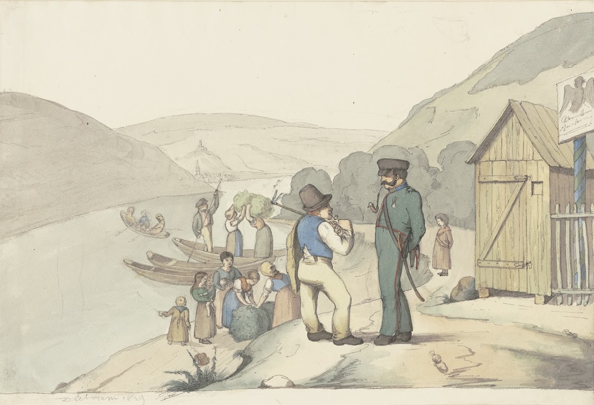 Toll guard at the Rhine 1829