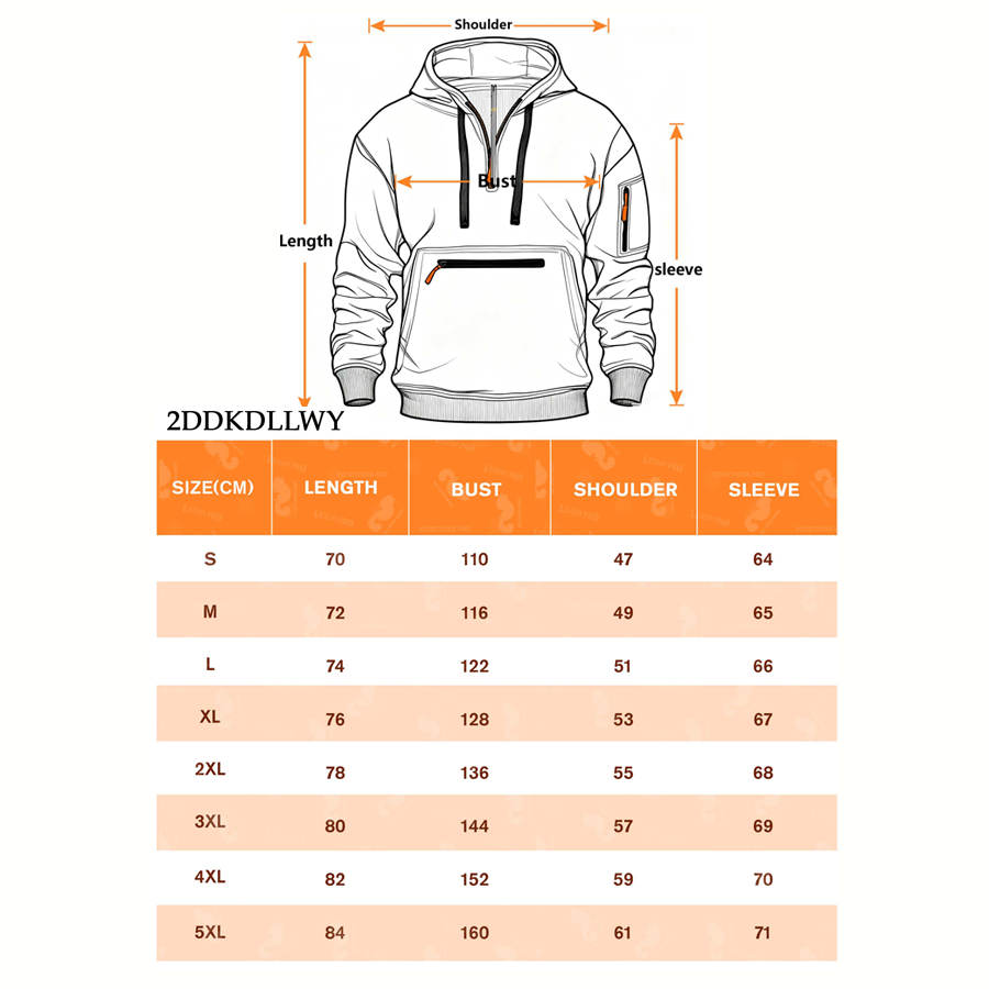 2D Multi-Pocket Zip-Up Hoodie