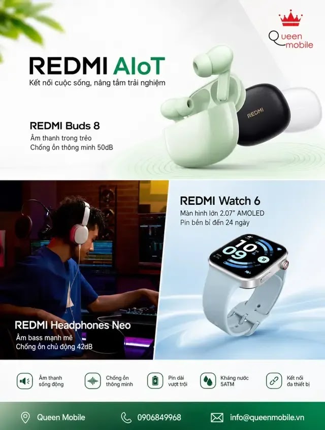 🔥 Xiaomi mở rộng hệ sinh thái AIoT tại Việt Nam với REDMI Watch 6, REDMI Headphones Neo và REDMI Buds 8 #Xiaomi #Redmi 