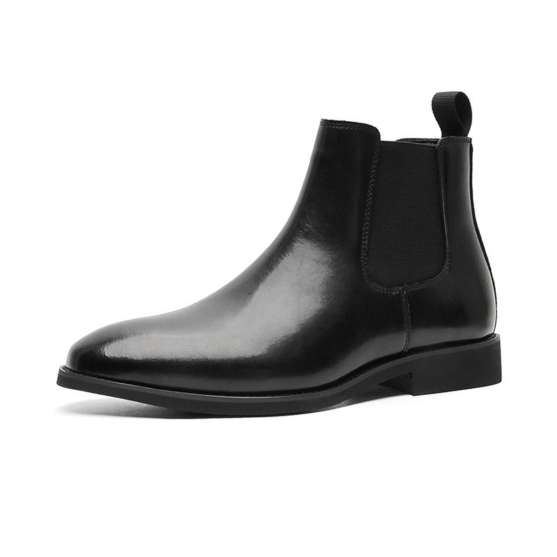 Herren-Chelsea-Stiefel, Vintage-Stil, Blockabsatz