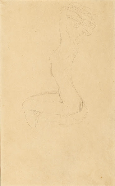 Sitting Girl Nude with Raised Arms 1904