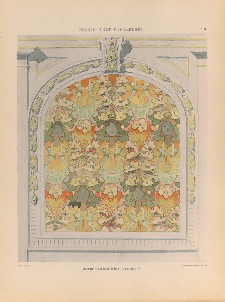 Tenture pour Foyer de Théatre La Féerie 1920