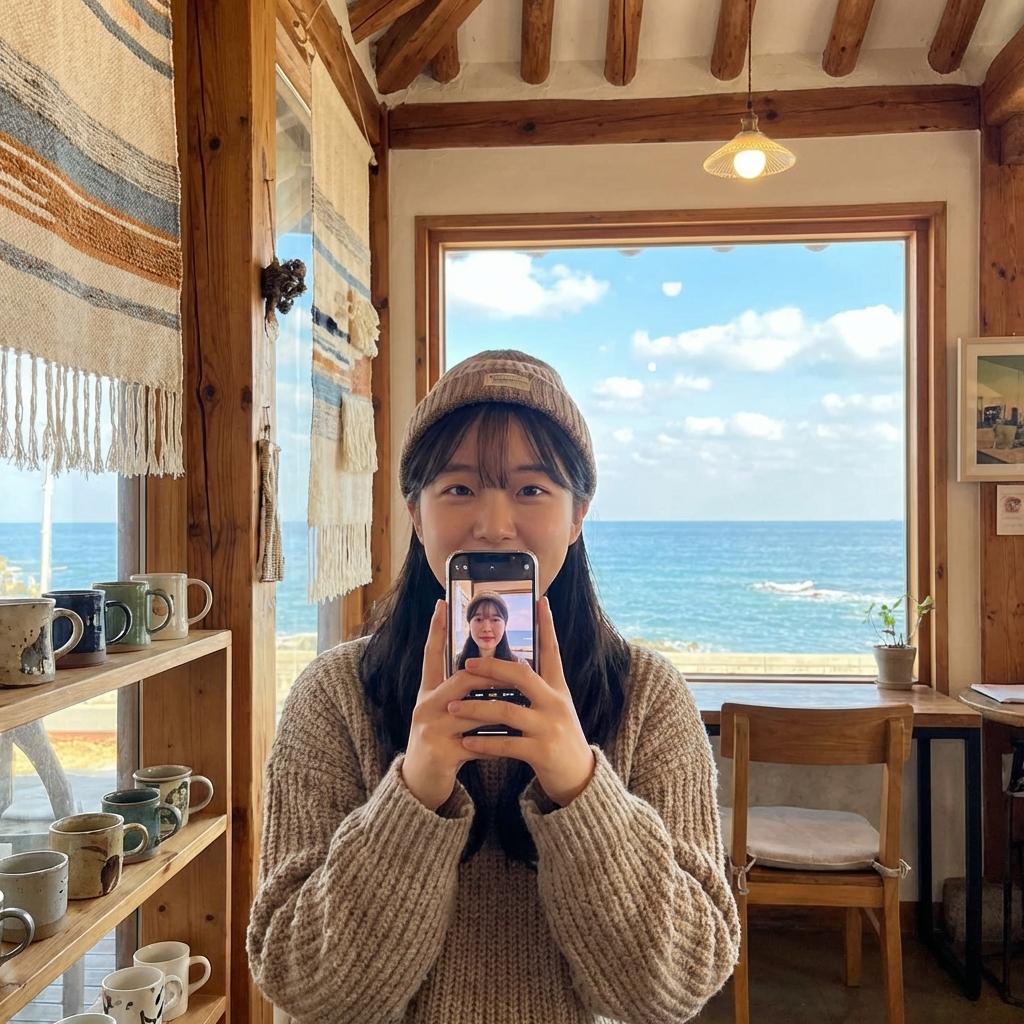 감성 한 스푼, 바다와 어우러진 포토존 맛집 '카페 이름2'