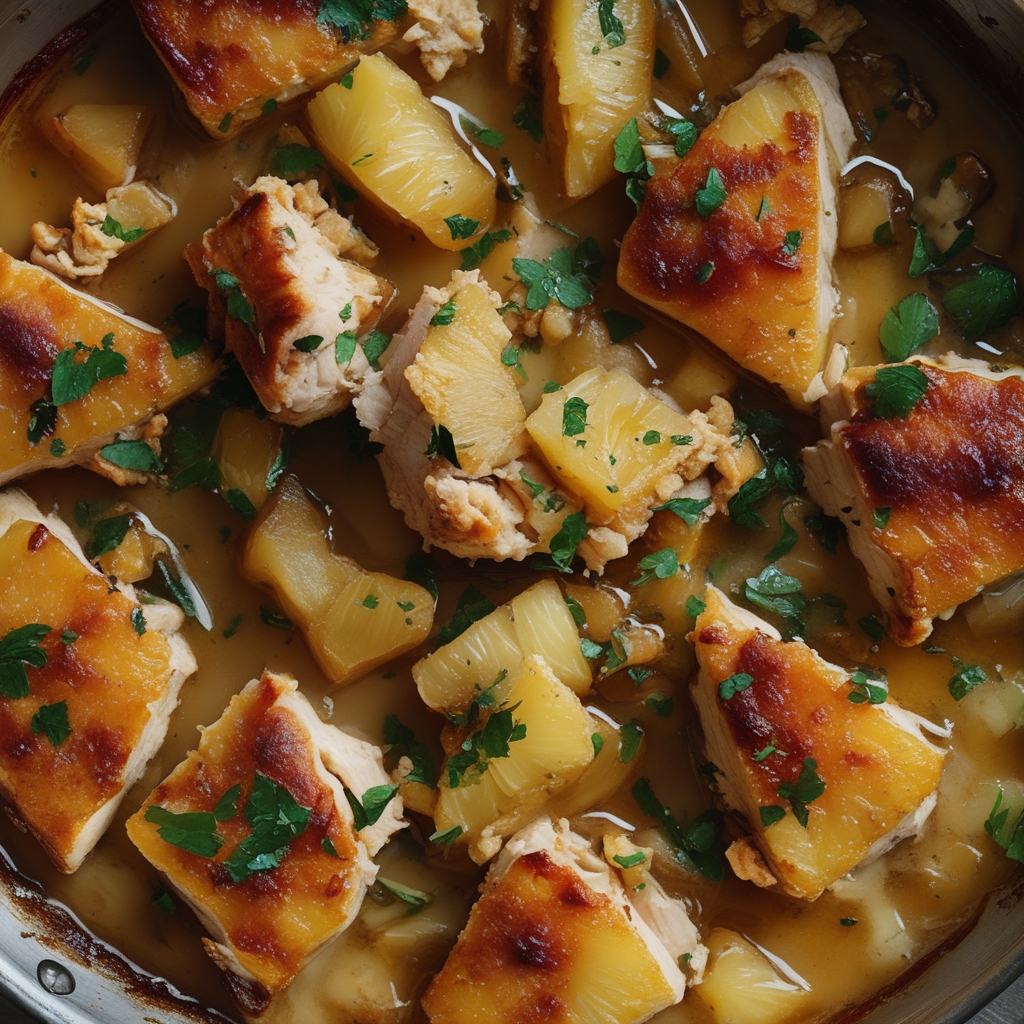 Easy Brown Sugar Pineapple Chicken Bake Recipe for Quick Family Dinner finished