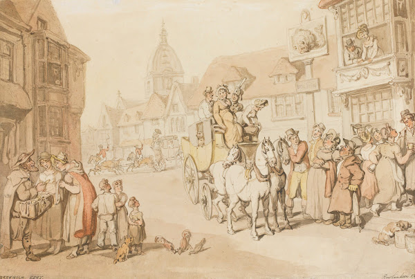 The Arrival Of A Coach At TheDolphin Inn Greenwich
