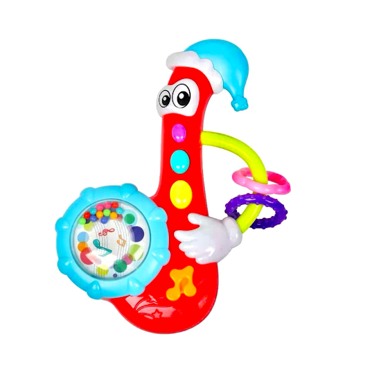 Plastic musical rattle Baby Mix Saxophone multicolor