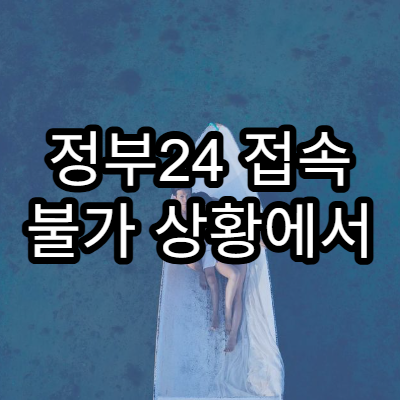 정부24 접속 불가 상황에서 이용 가능한 대체 서비스