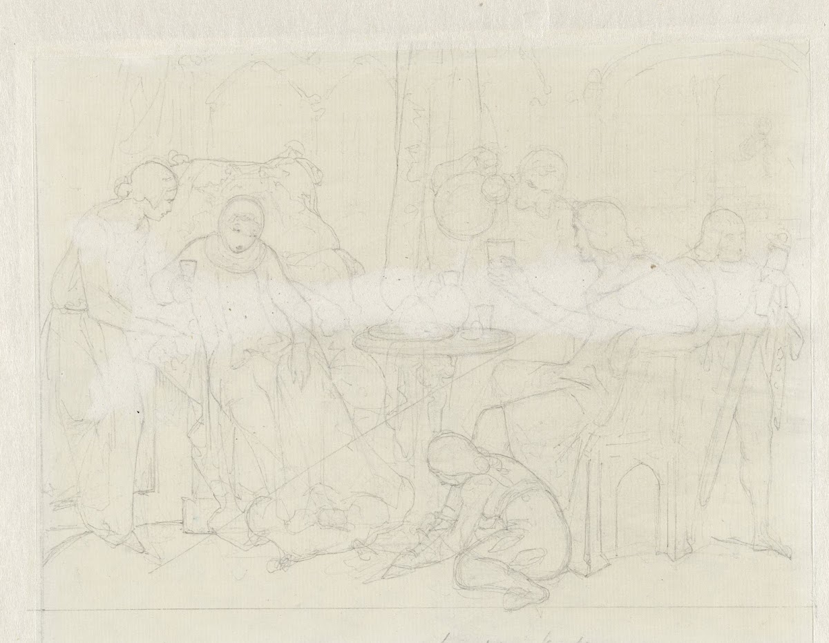 Scène met drinkende edelen 1834   1882