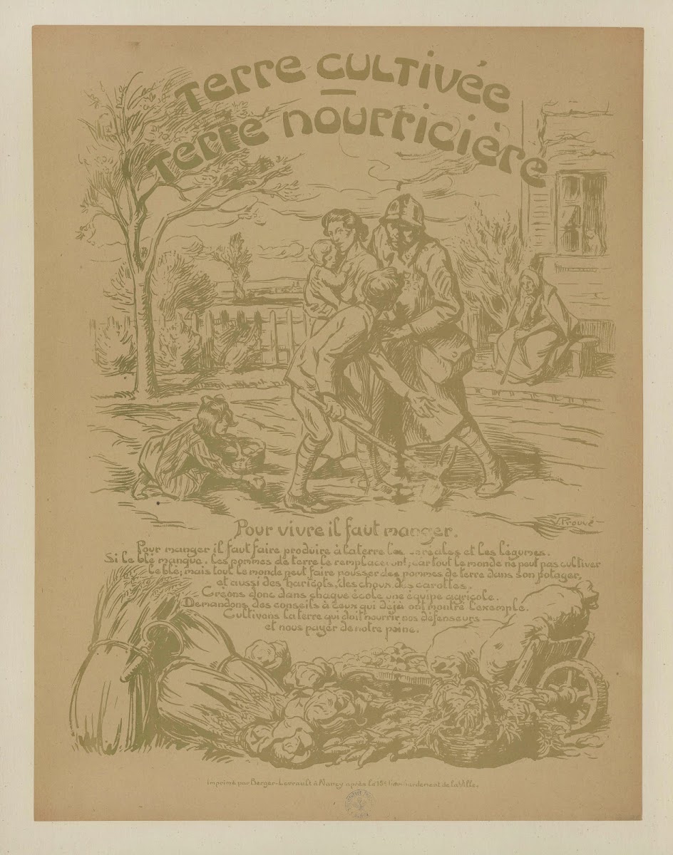Terre cultivée terre nourricière 1918