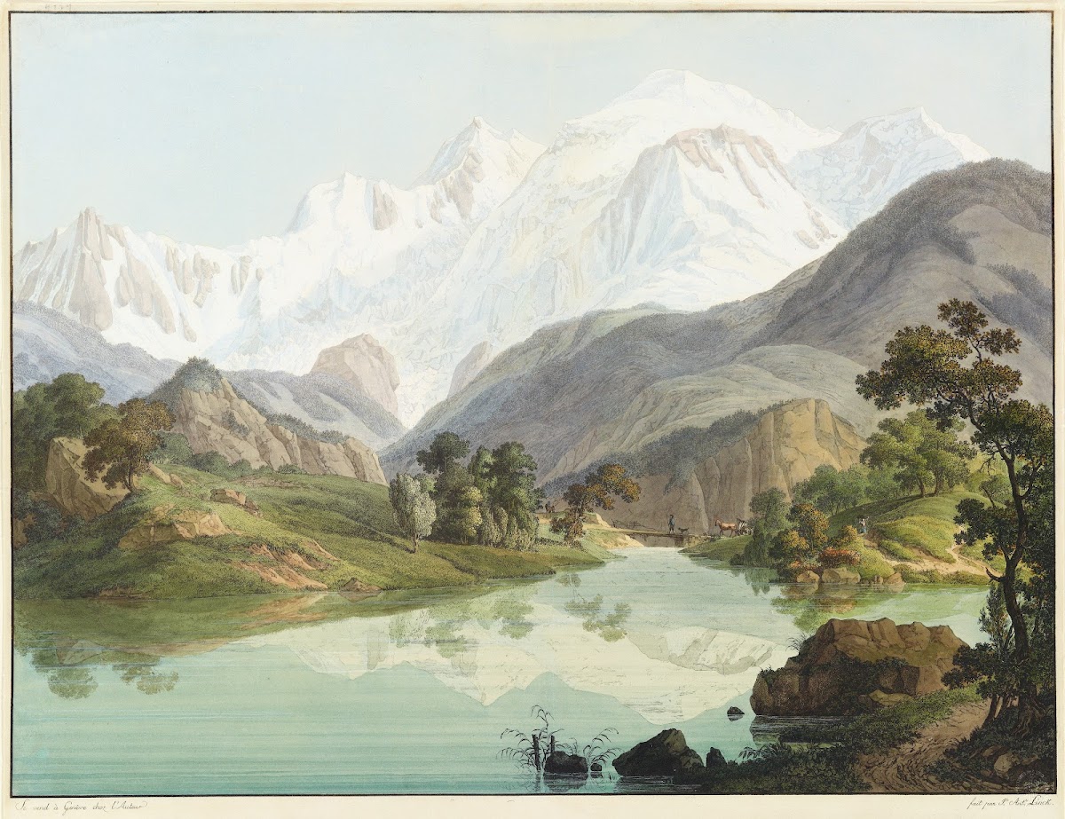 Vue du Lac de Chede et du Mont Blanc