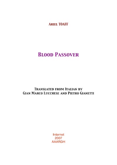 Blood Passover The Jews of Europe and Ritual Murder