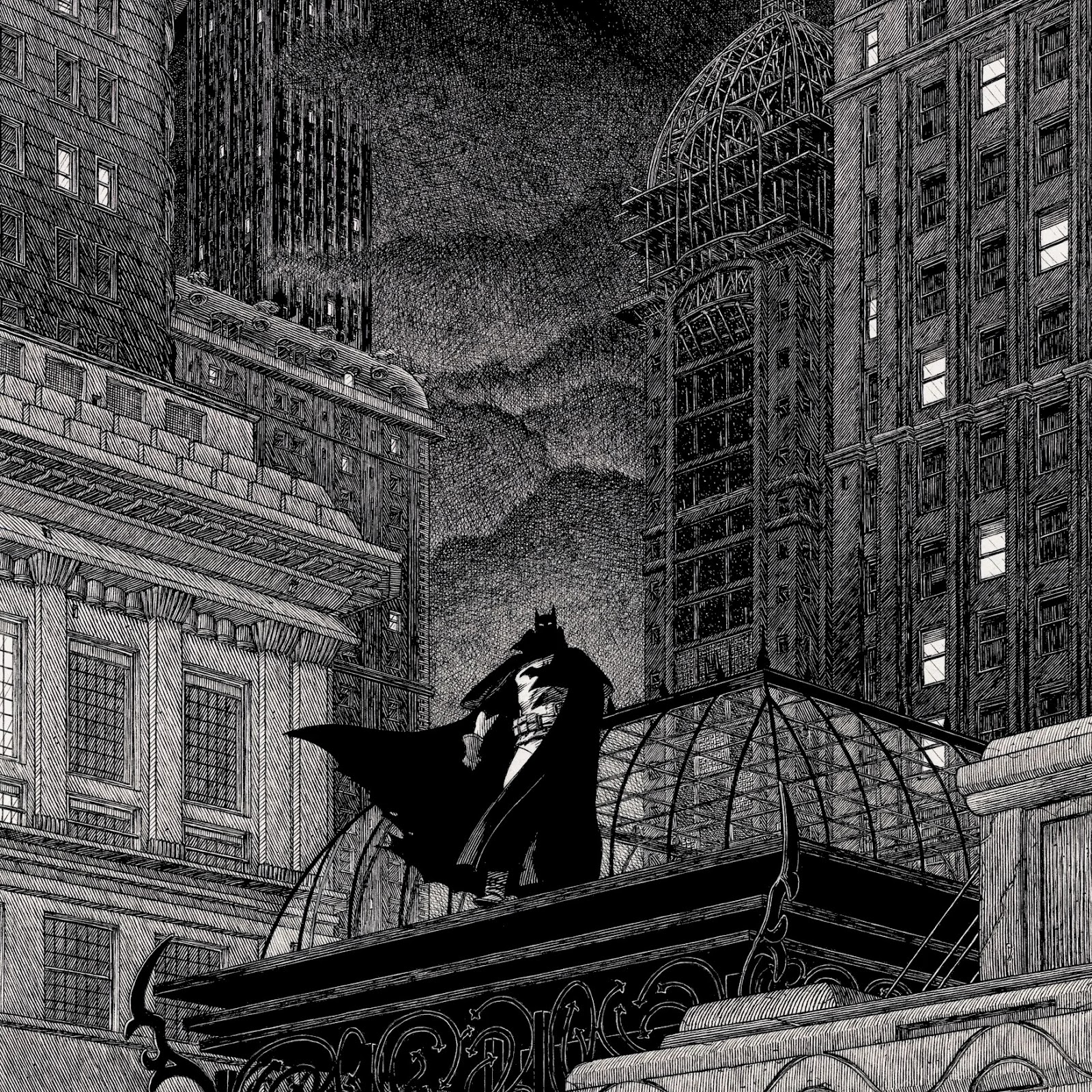 Download Batman, Gotham City, Comic Art, Superhero 2K iPhone