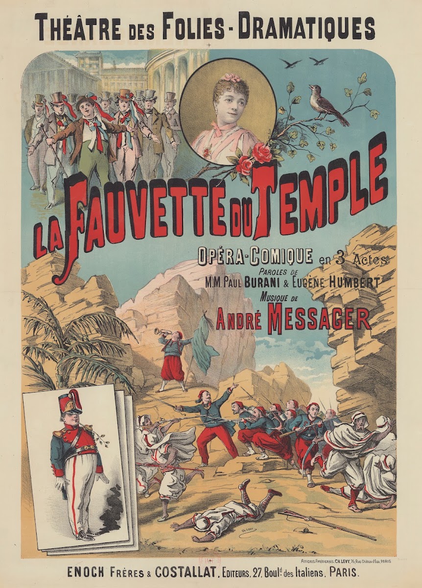 Théâtre des Folies Dramatiques La Fauvette du Temple opéra comique en 3 actes pa