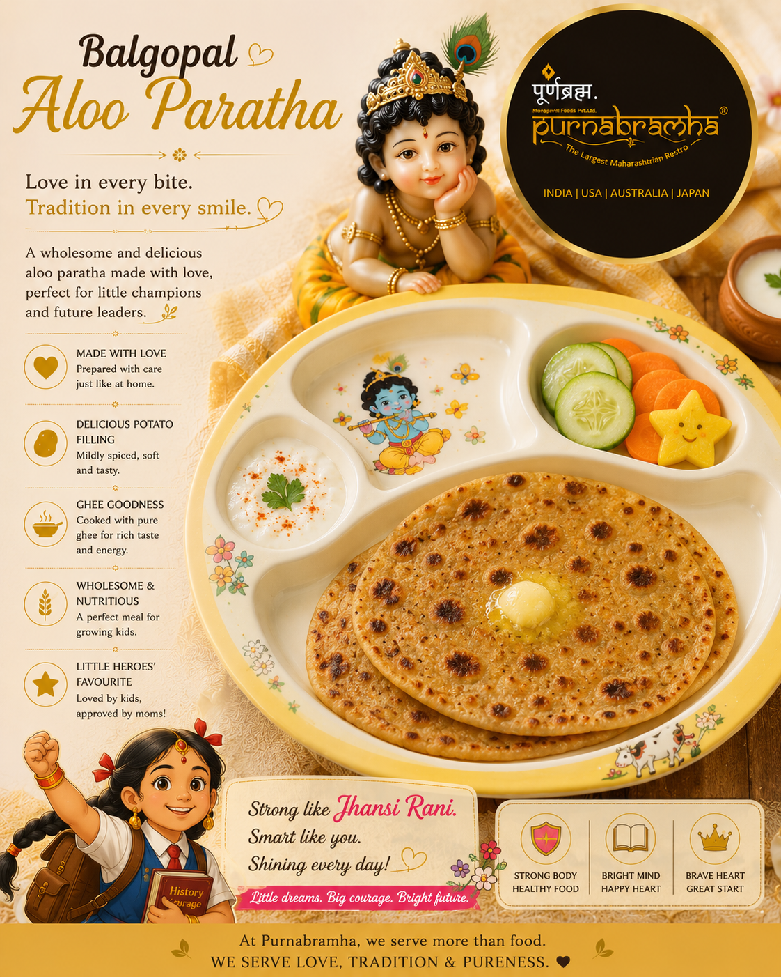 BG Aloocha Paratha - Maharashtrian dish at Purnabramha