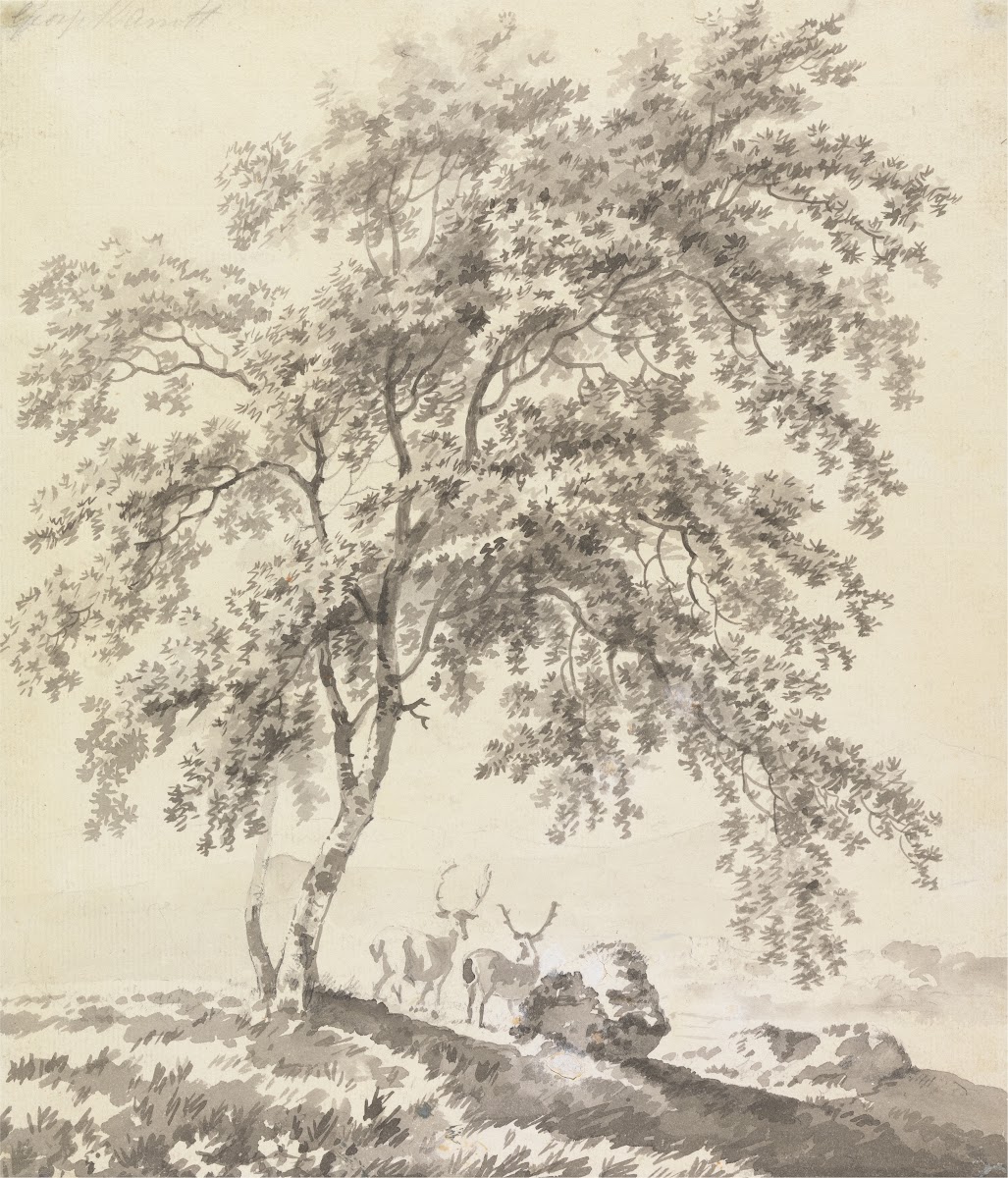 Tree Study with Stags Landscape