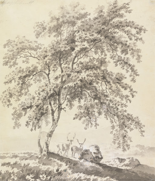 Tree Study with Stags Landscape
