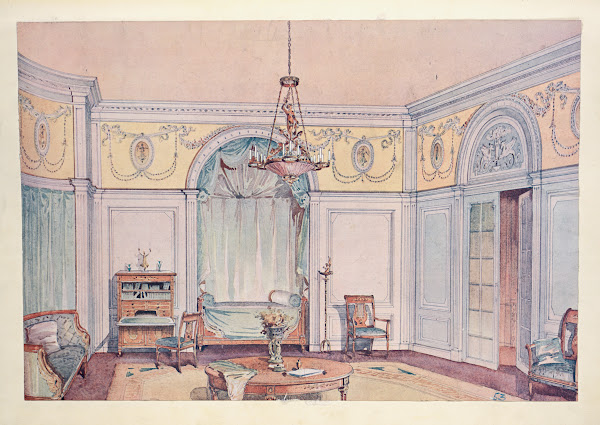 Chambre a coucher époque de la Directoire 1907