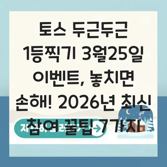 토스 두근두근 1등찍기 3월25일 이벤트