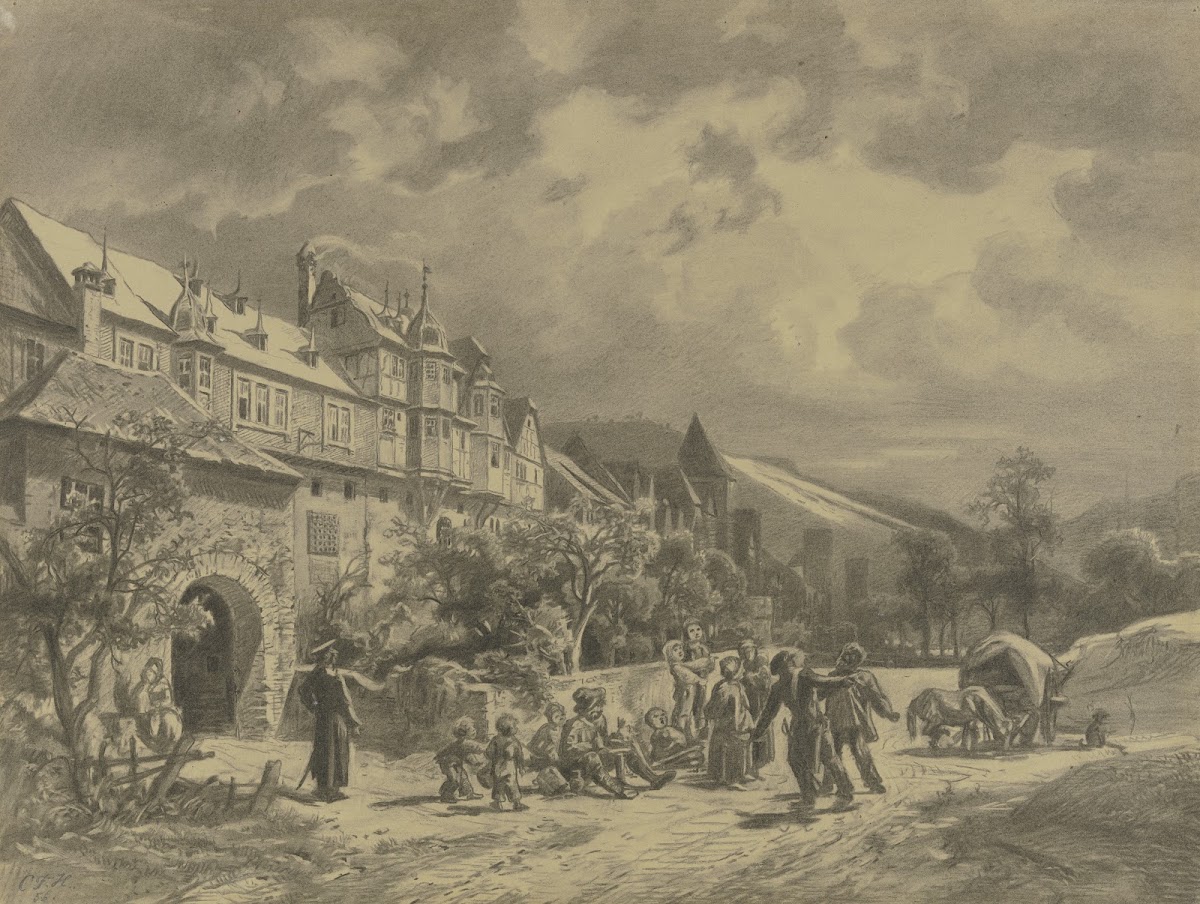Vor den Toren von Bacharach 1856