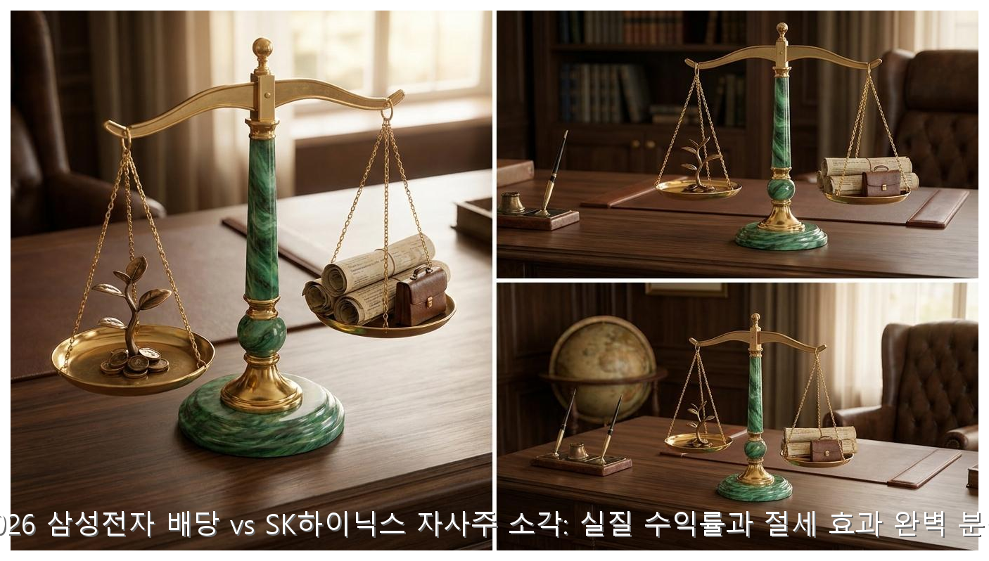 2026 삼성전자 배당 vs SK하이닉스 자사주 소각: 실질 수익률과 절세 효과 완벽 분석 핵심 안내 및 분석 인포그래픽 (4)