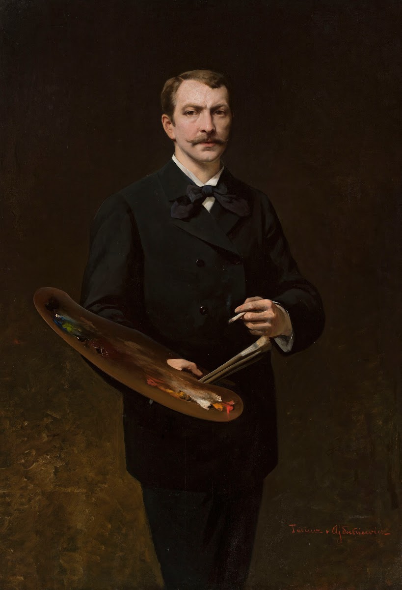 Self portrait with palette