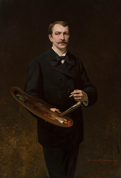 Self portrait with palette