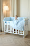 Bedding set for a baby crib 6 el Twins Beau blue