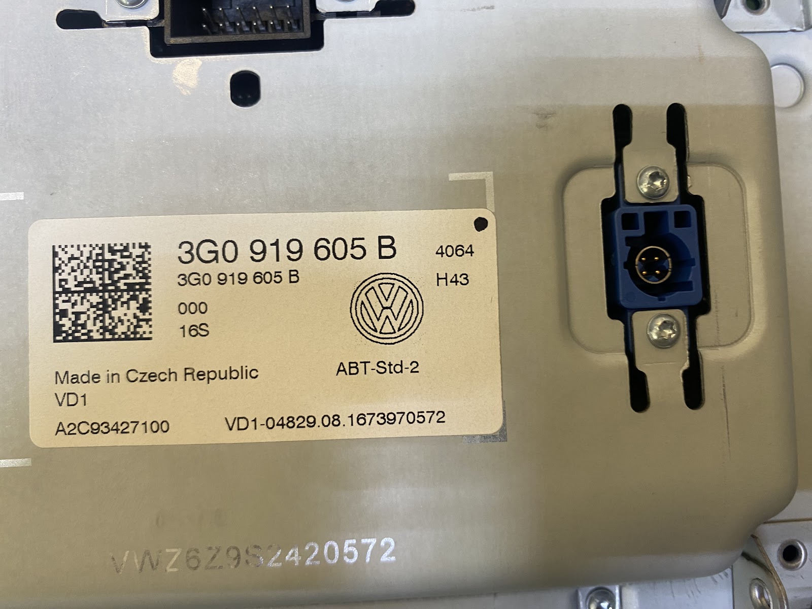 VW Golf Mk7 6.5 inch Media Display & Control Panel 3G0919605B Genuine VW |  eBay