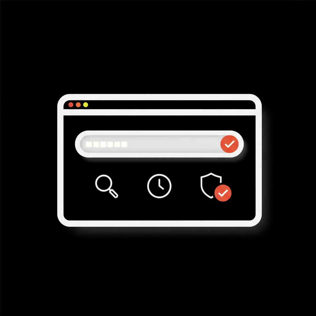 Minimal 2D vector showing a desktop browser address bar and icons illustrating how to claim inactive Instagram username, black background with Social Success Hub brand colors.