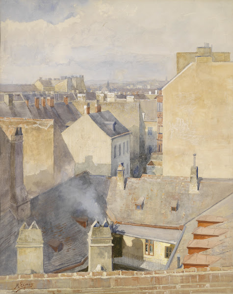 Blick aus dem Atelier Klagbaumgasse Wien c1890