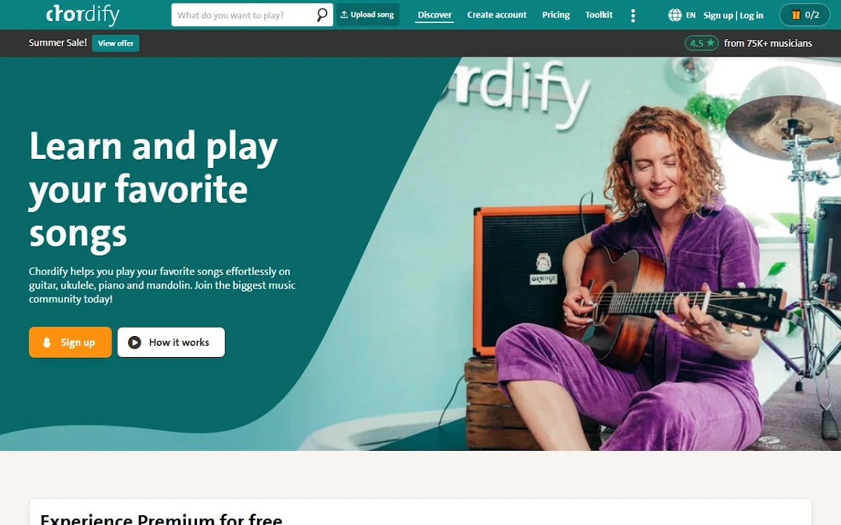 Captura de Chordify