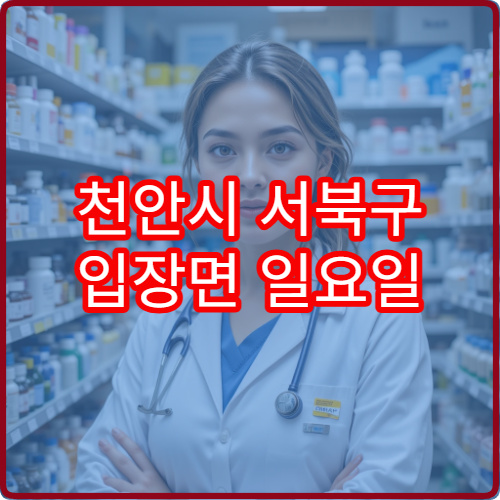 천안시 서북구 입장면 일요일 이용 가능한 약국 위치 안내