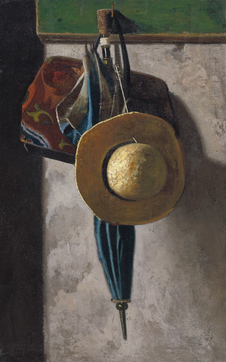 Straw HatBag and Umbrella 1890 early 1900s