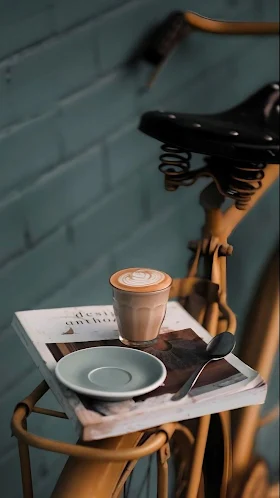 Latte Art on Vintage Bike