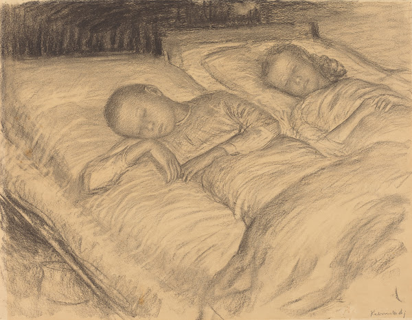 The Artists Children Wolf and Anna Asleep c 1900