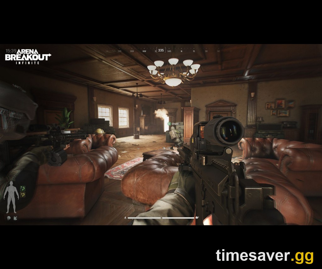 Arena Breakout: Infinite close-quarters room-clearing firefight — solo players win by isolating one enemy, not pushing the stack