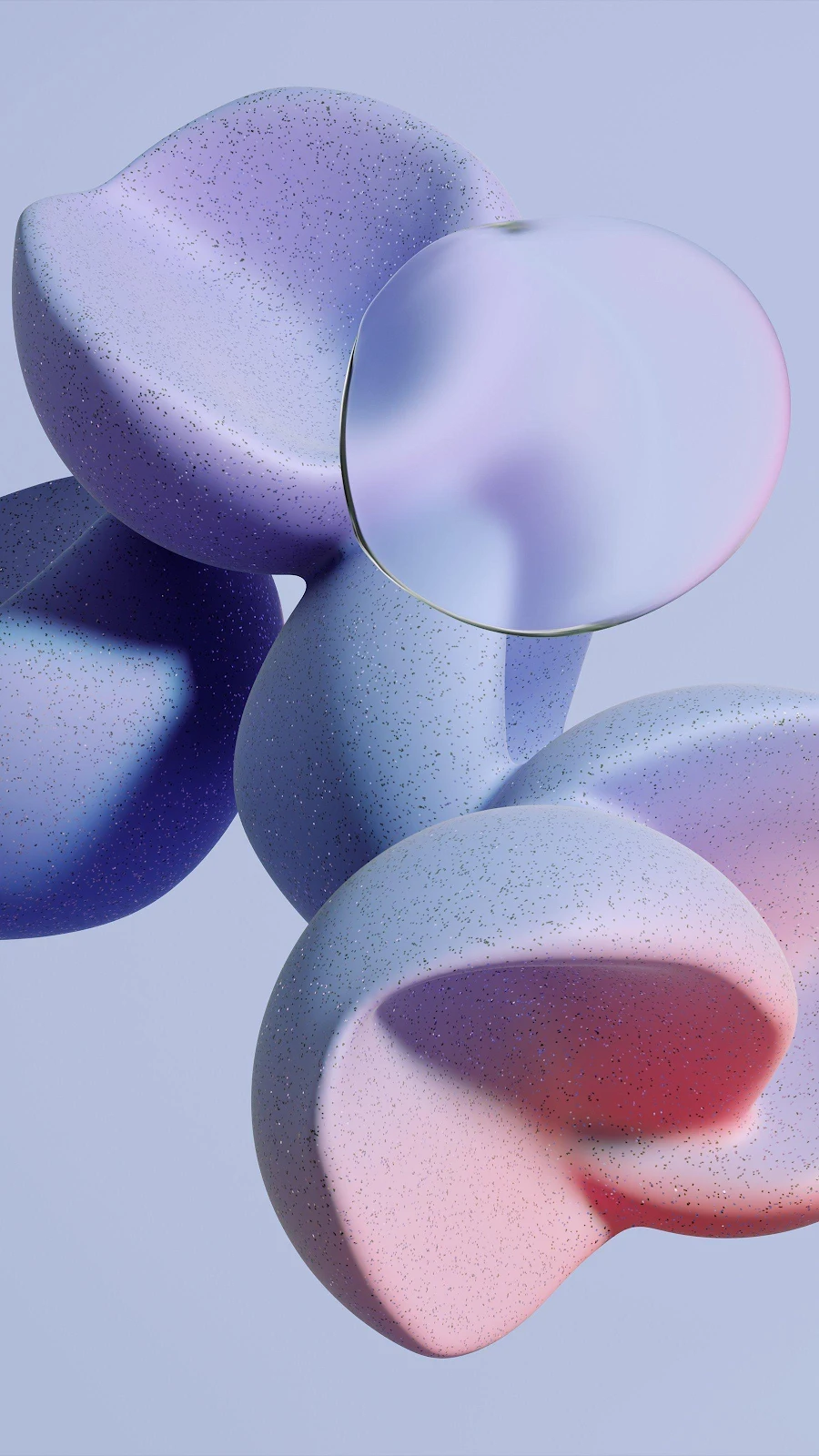 Abstract Pastel 3D Shapes - Digital Art 2K iPhone Wallpaper (1800x3200)