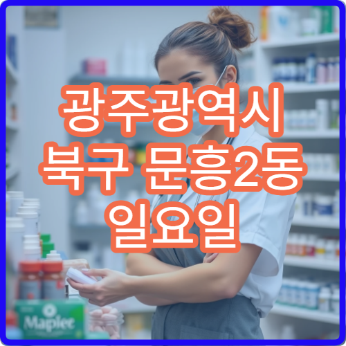 광주광역시 북구 문흥2동 일요일 문 여는 약국 감기약 구매 가능
