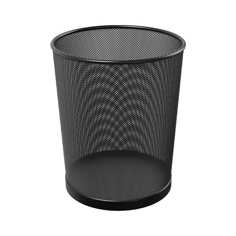 Metal trash can, round, large capacity