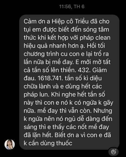 Sóng Tâm Thức chữa mề đay