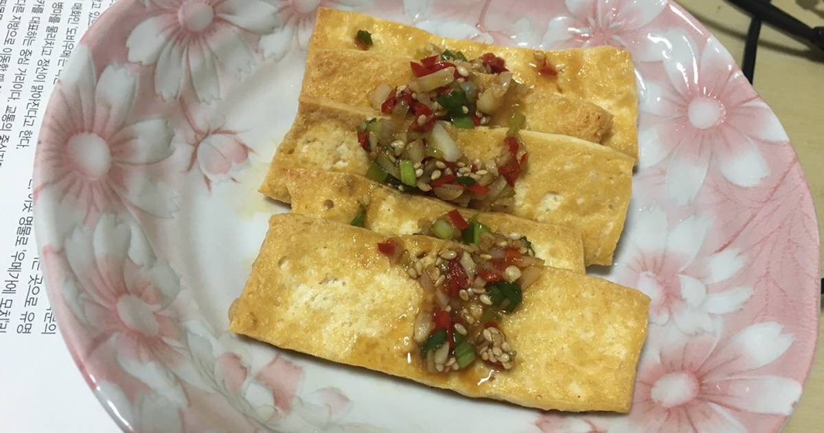 Đậu hũ chiên sốt tương cay