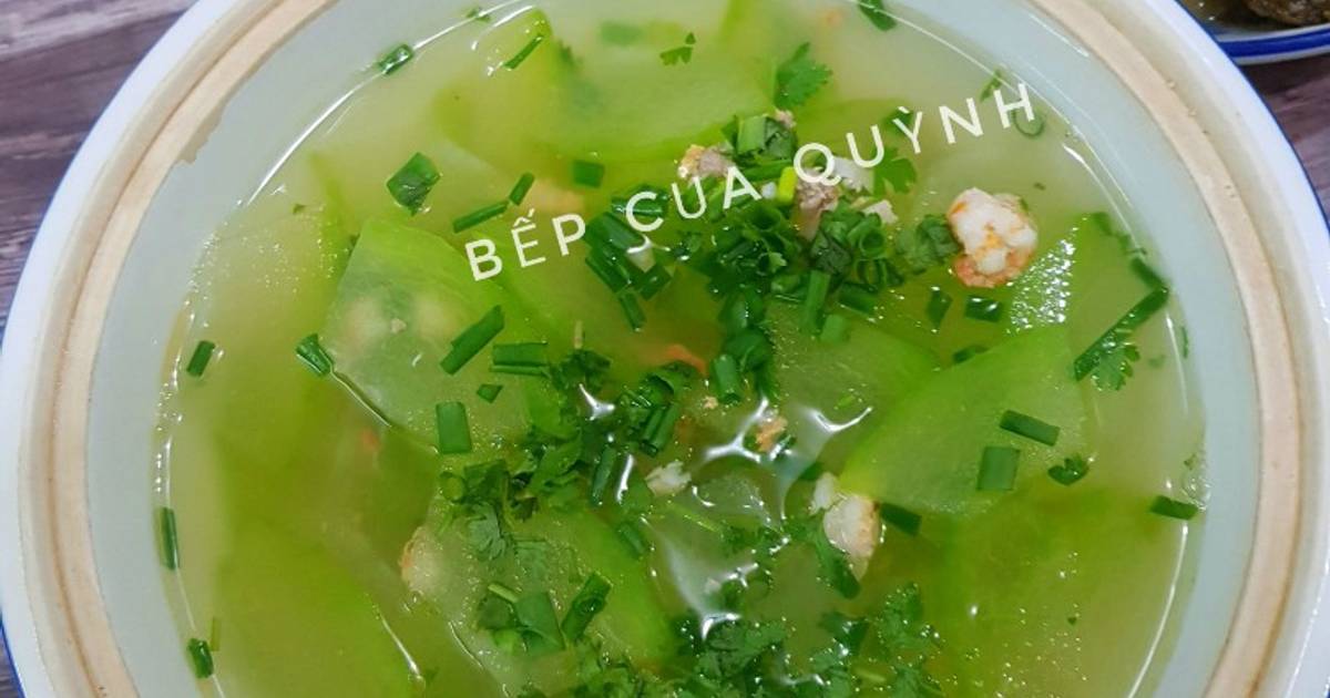Canh bí đao nấu tôm biển
